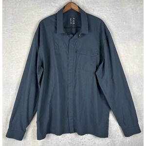 Arcteryx Skyline LS Shirt Mens XXL Gray Snap Front Long Sleeve Light Comfort